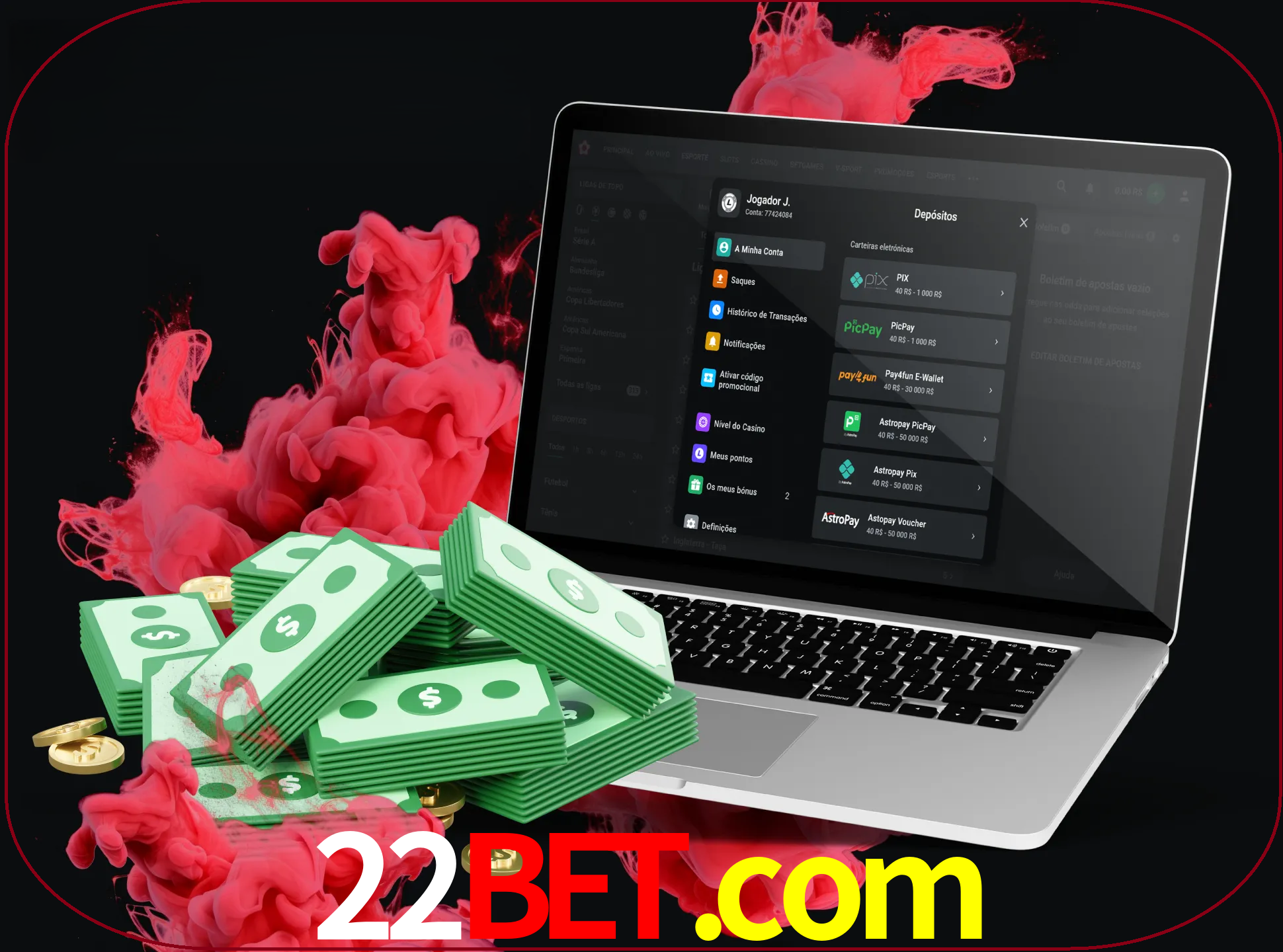 Para efetuar um depósito na sua conta 22bet, basta escolher o método de depósito e especificar o montante.