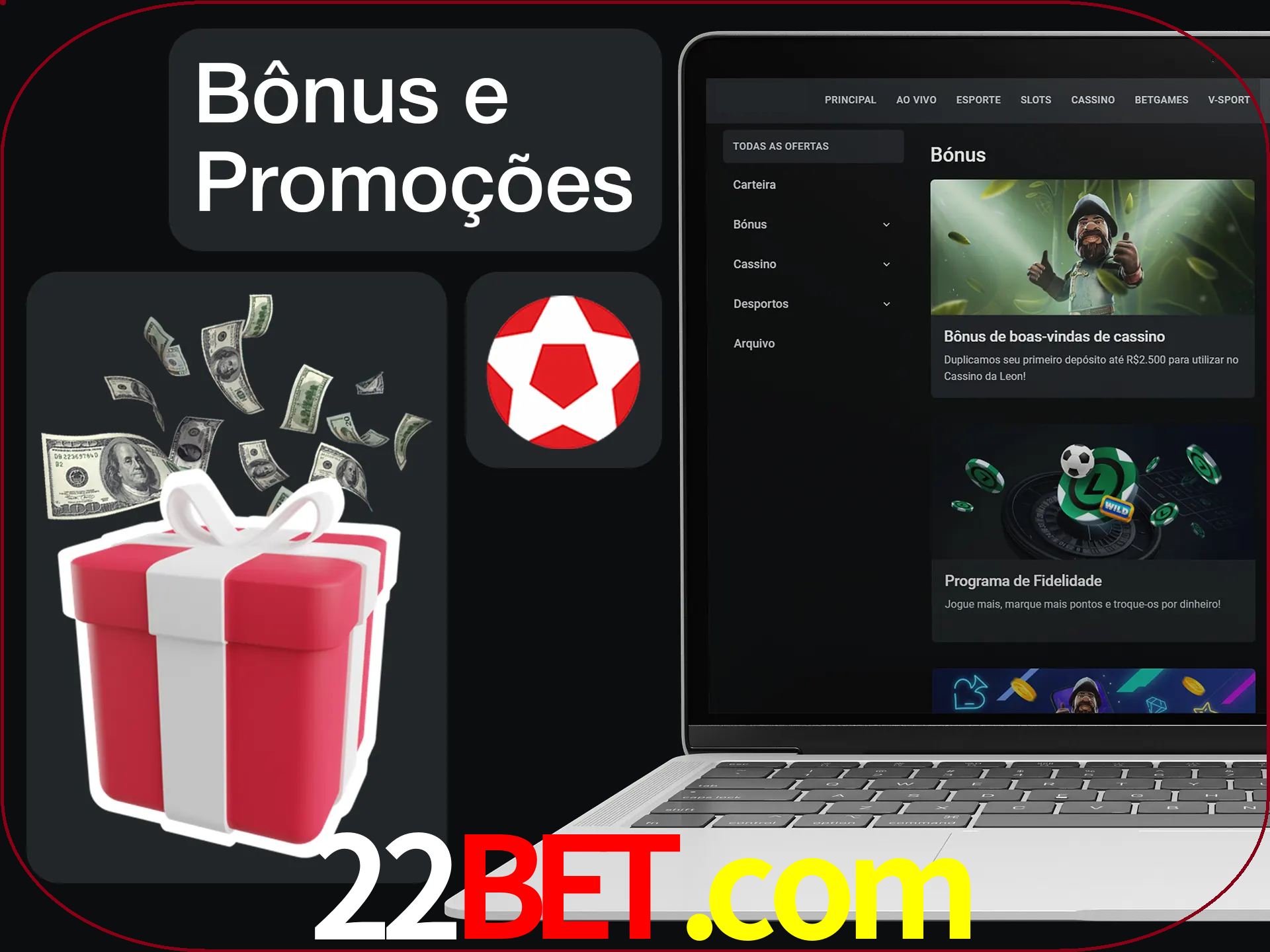 Verifique se há novos bônus e promoções.